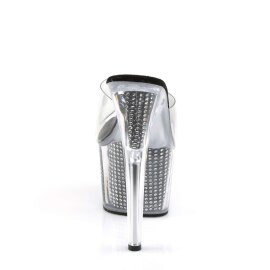 Pleaser Zapato Abierto ADORE-701SRS Plata Transparente EU-35 / US-5