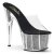 Pleaser Zapato Abierto ADORE-701SRS Plata Transparente EU-35 / US-5