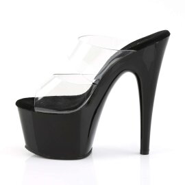 Pleaser Zapato Abierto ADORE-702 Negro Transparente EU-35 / US-5