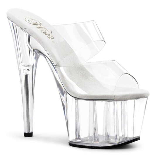 Pleaser Zapato Abierto ADORE-702 Plata Transparente EU-35 / US-5