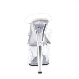Pleaser Zapato Abierto ADORE-702 Plata Transparente EU-37 / US-7