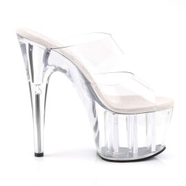 Pleaser Zapato Abierto ADORE-702 Plata Transparente EU-37 / US-7