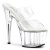 Pleaser Zapato Abierto ADORE-702 Plata Transparente EU-37 / US-7