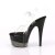 Pleaser Sandalia de Tacón ADORE-708-3 Negro Transparente Plata Lentejuelas EU-38 / US-8