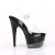 Pleaser Sandalia de Tacón ADORE-708-3 Negro Transparente Plata Lentejuelas EU-38 / US-8