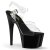 Pleaser Sandalia de Tacón ADORE-708 Negro Transparente EU-35 / US-5