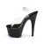 Pleaser Sandalia de Tacón ADORE-708 Negro Transparente EU-35 / US-5