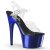 Pleaser Sandalia de Tacón ADORE-708 Transparente Azul Metalizado EU-35 / US-5