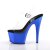 Pleaser Sandalia de Tacón ADORE-708 Transparente Azul Metalizado EU-37 / US-7