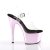 Pleaser Sandalia de Tacón ADORE-708 Transparente Rosa Metalizado EU-42 / US-12