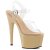 Pleaser Sandalia de Tacón ADORE-708 Transparente Crema EU-35 / US-5