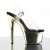 Pleaser Sandalia de Tacón ADORE-708 Transparente Dorado Metalizado EU-35 / US-5