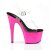 Pleaser Sandalia de Tacón ADORE-708 Transparente Rosa Metalizado EU-37 / US-7