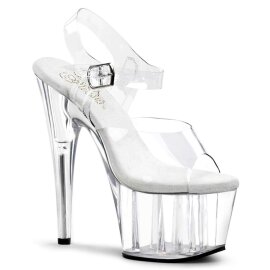 Pleaser Sandalia de Tacón ADORE-708  Transparente...