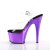 Pleaser Sandalia de Tacón ADORE-708 Transparente Lila Metalizado EU-37 / US-7