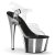 Pleaser Sandalia de Tacón ADORE-708 Plata Transparente Metalizado EU-36 / US-6