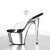 Pleaser Sandalia de Tacón ADORE-708 Plata Transparente Metalizado EU-36 / US-6