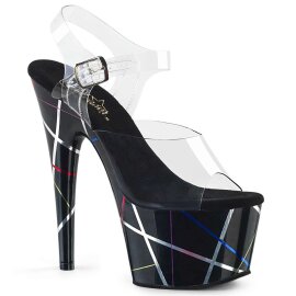 Pleaser Sandalia de Tacón ADORE-708BMC Negro...