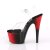 Pleaser Sandalia de Tacón ADORE-708BR Rojo Transparente Negro EU-35 / US-5