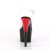 Pleaser Sandalia de Tacón ADORE-708BR Rojo Transparente Negro EU-35 / US-5