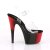 Pleaser Sandalia de Tacón ADORE-708BR Rojo Transparente Negro EU-35 / US-5