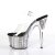 Pleaser Sandalia de Tacón ADORE-708CG Plata Transparente Multi Purpurina Estilo Confeti EU-37 / US-7