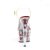 Pleaser Sandalia de Tacón ADORE-708FL Rojo Flores Transparente EU-37 / US-7