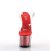 Pleaser Sandalia de Tacón ADORE-708G Rojo Transparente Purpurina EU-35 / US-5