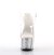 Pleaser Sandalia de Tacón ADORE-708G Plata Transparente Purpurina EU-35 / US-5