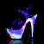Pleaser Sandalia de Tacón ADORE-708GXY Transparente Multicolor-Neón EU-35 / US-5