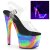 Pleaser Sandalia de Tacón ADORE-708GXY Transparente Multicolor-Neón EU-38 / US-8