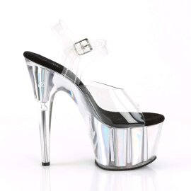 Pleaser Sandalia de Tacón ADORE-708HGI Plata Transparente Holograma EU-35 / US-5