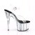 Pleaser Sandalia de Tacón ADORE-708HGI Plata Transparente Holograma EU-35 / US-5
