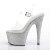 Pleaser Sandalia de Tacón ADORE-708HMG Plata Transparente Multi Purpurina EU-35 / US-5