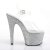 Pleaser Sandalia de Tacón ADORE-708HMG Plata Transparente Multi Purpurina EU-35 / US-5
