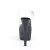 Pleaser Sandalia de Tacón ADORE-708LG Negro Transparente Purpurina EU-35 / US-5