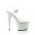 Pleaser Sandalia de Tacón ADORE-708LG Plata Transparente Multi Purpurina EU-38 / US-8
