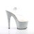 Pleaser Sandalia de Tacón ADORE-708LG Plata Transparente Multi Purpurina EU-35 / US-5