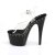 Pleaser Sandalia de Tacón ADORE-708LS Negro Transparente EU-37 / US-7
