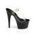 Pleaser Sandalia de Tacón ADORE-708LS Negro Transparente EU-38 / US-8