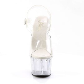 Pleaser Sandalia de Tacón ADORE-708LS Plata...