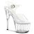 Pleaser Sandalia de Tacón ADORE-708LS Plata Transparente EU-35 / US-5