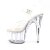 Pleaser Sandalia de Tacón ADORE-708LS Plata Transparente EU-35 / US-5