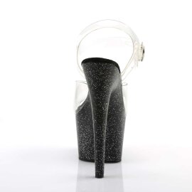 Pleaser Sandalia de Tacón ADORE-708MG Negro Transparente EU-35 / US-5