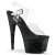 Pleaser Sandalia de Tacón ADORE-708MG Negro Transparente EU-35 / US-5