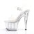 Pleaser Sandalia de Tacón ADORE-708MMG Plata Transparente EU-38 / US-8