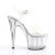 Pleaser Sandalia de Tacón ADORE-708MMG Plata Transparente EU-38 / US-8