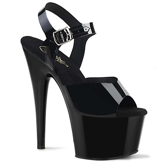 Pleaser Sandalia de Tacón ADORE-708N Negro Poliuretano termoplástico EU-37 / US-7
