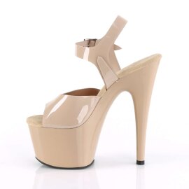 Pleaser Sandalia de Tacón ADORE-708N Crema Poliuretano termoplástico EU-38 / US-8