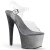 Pleaser Sandalia de Tacón ADORE-708OMBRE Plata Transparente-Negro Ocre EU-38 / US-8